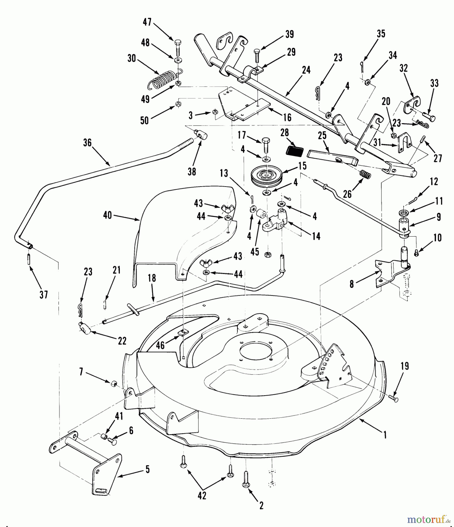 Toro Neu Mowers, Deck Assembly Only 35-36RL02 - Toro 36