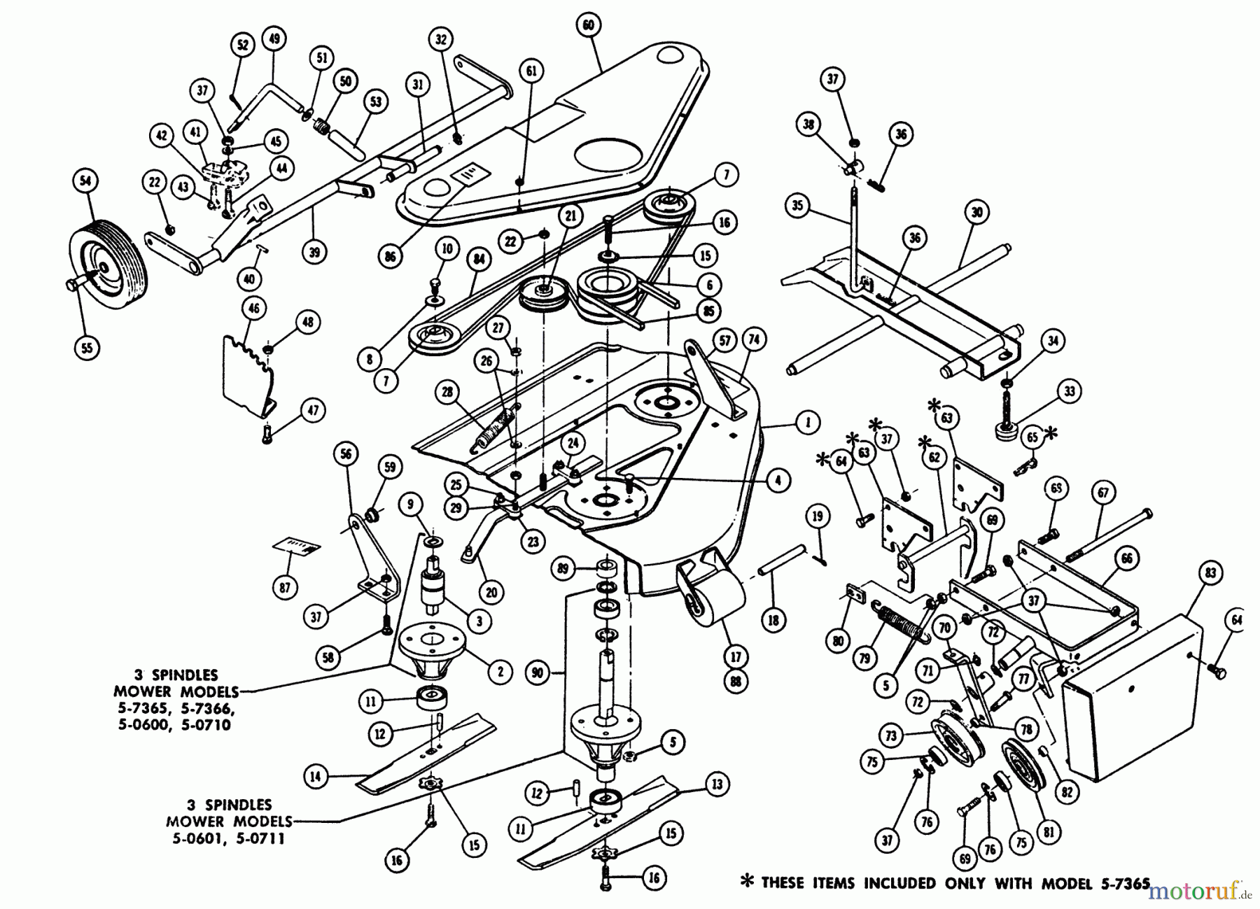 Toro Neu Mowers, Deck Assembly Only 5-0710 - Toro 36