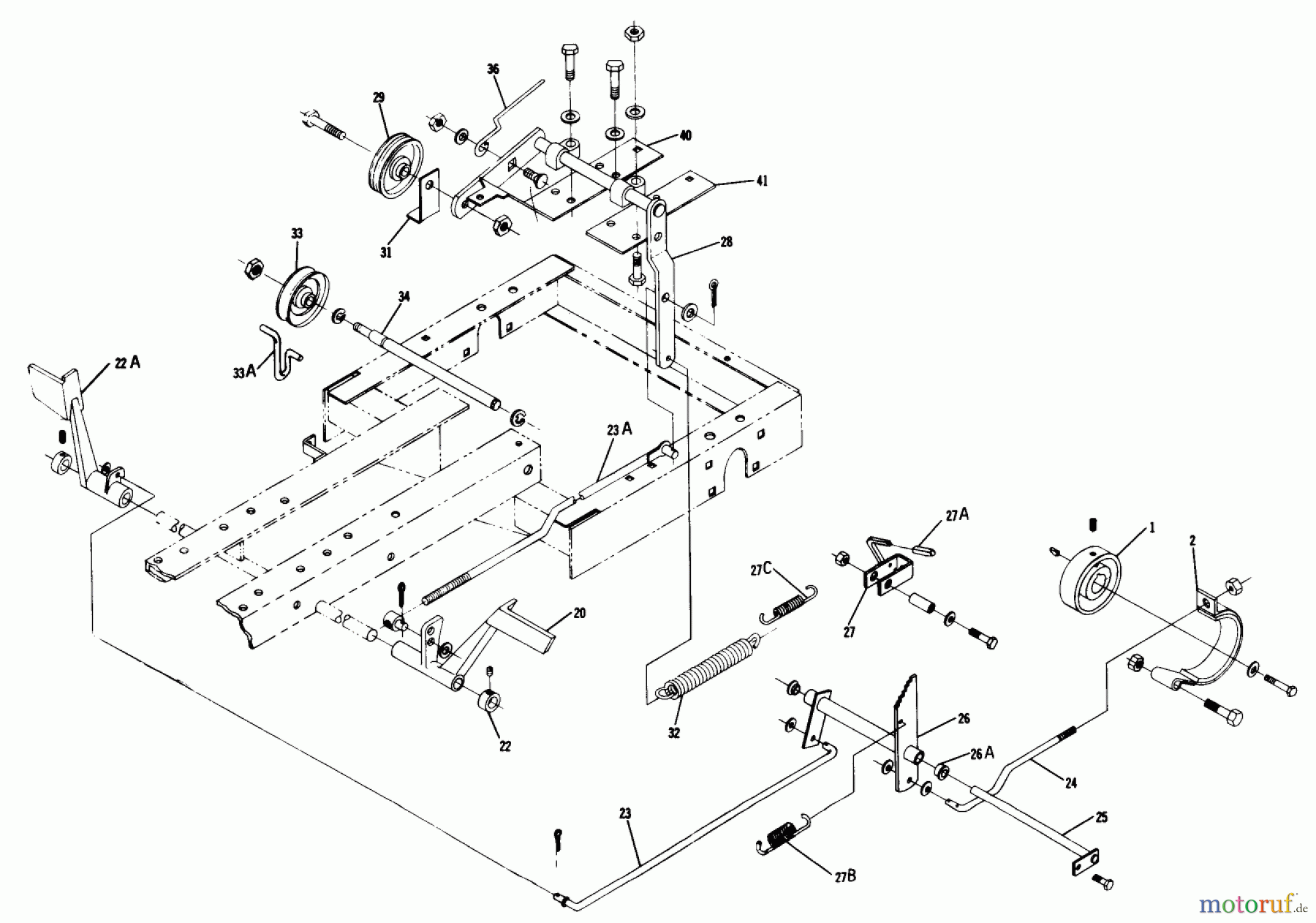  Toro Neu Mowers, Lawn & Garden Tractor Seite 1 2-4300 (A-90) - Toro A-90 Special Tractor, 1974 6.000 BRAKE CLUTCH SPEED CONTROL LINKAGE(PLATE 6.3)