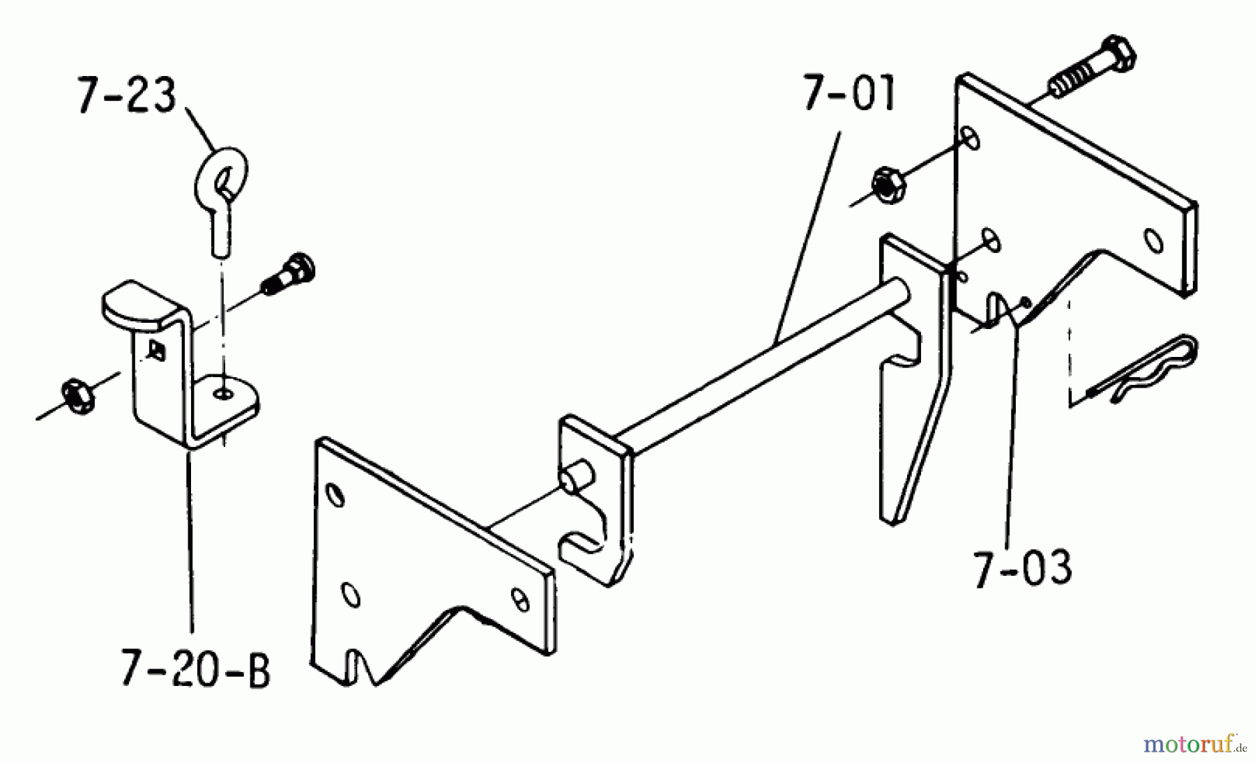 Toro Neu Mowers, Lawn & Garden Tractor Seite 1 2-4300 (A-90) - Toro A-90 Special Tractor, 1974 7.000 HITCHES (PLATE 7.1)