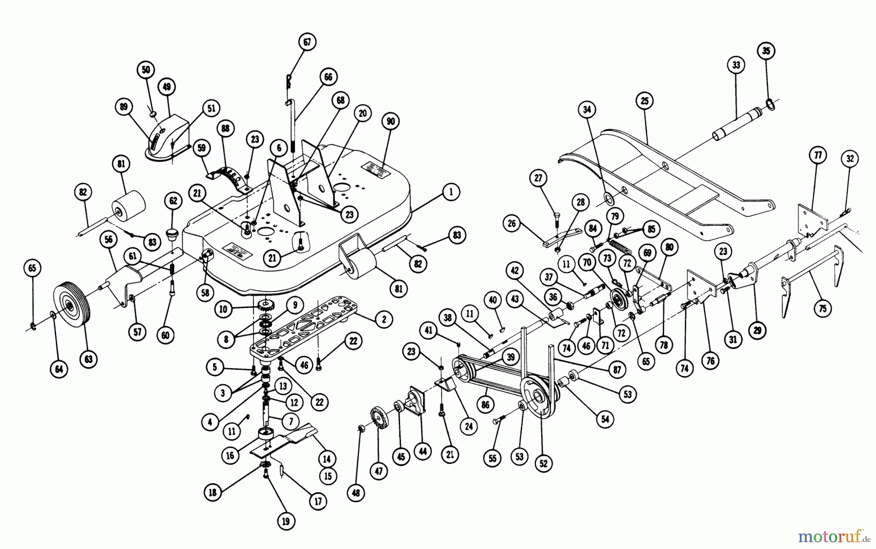 Toro Neu Mowers, Deck Assembly Only 7-1321 - Toro 42