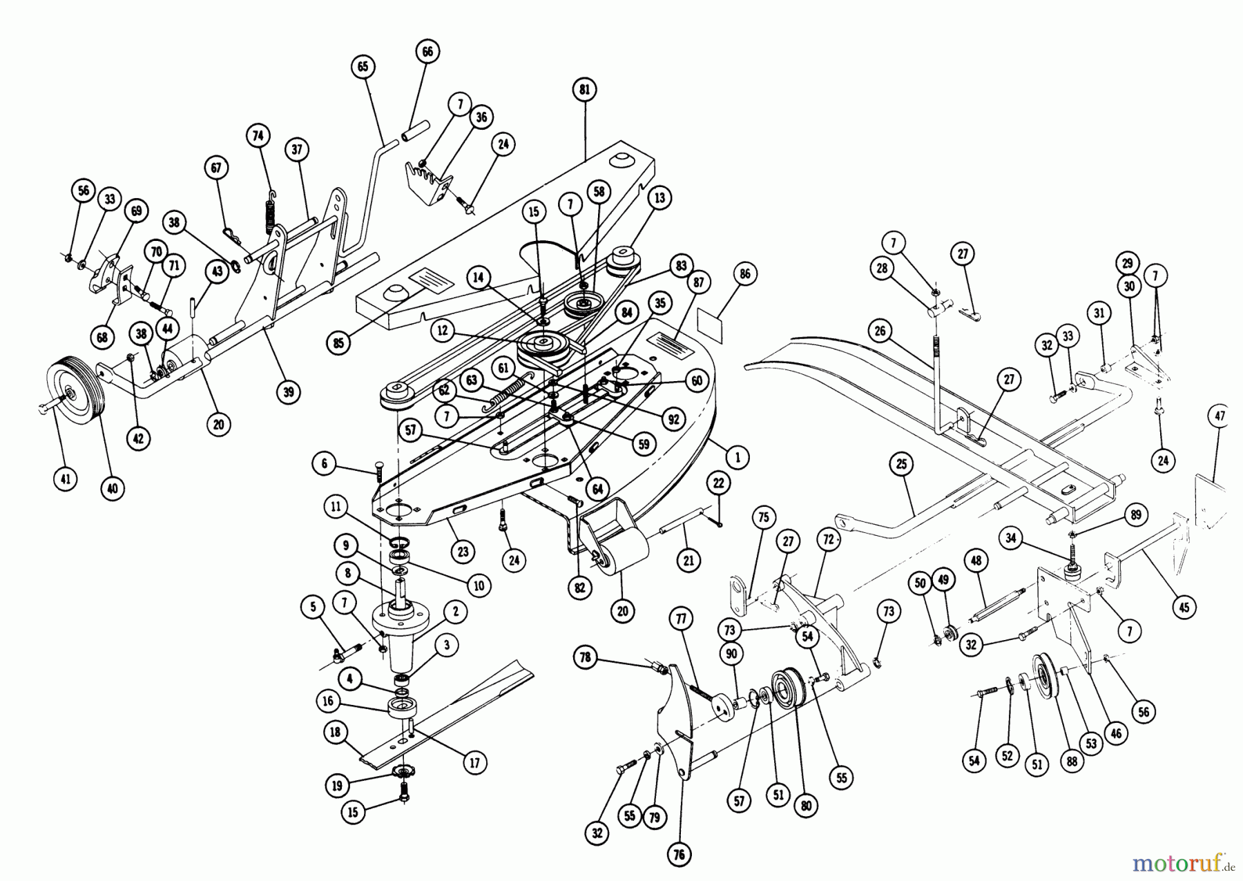 Toro Neu Mowers, Deck Assembly Only 7-1321 - Toro 42