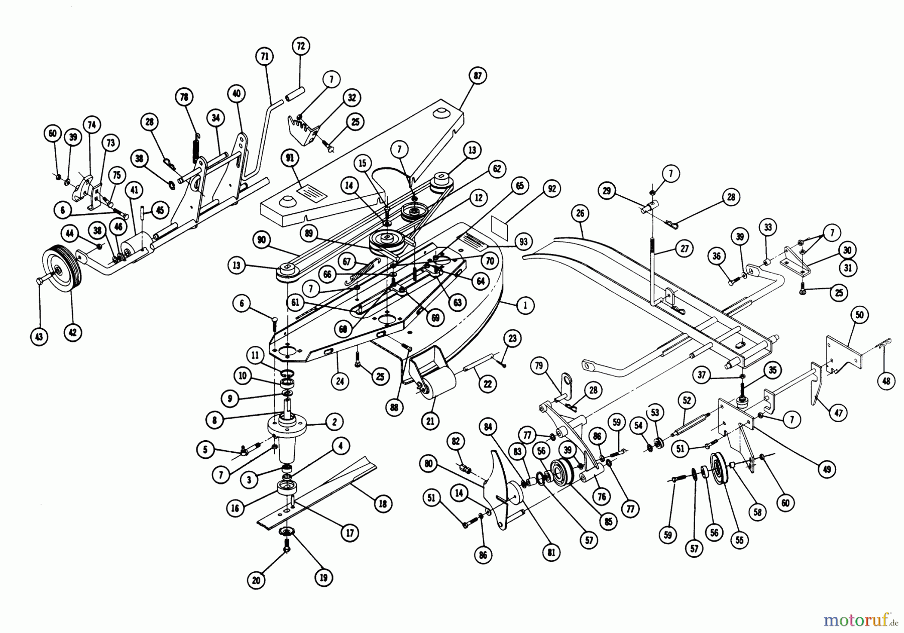 Toro Neu Mowers, Deck Assembly Only 7-1321 - Toro 42