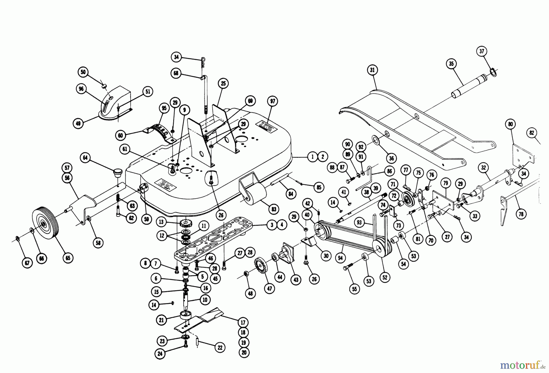 Toro Neu Mowers, Deck Assembly Only 7-1321 - Toro 42