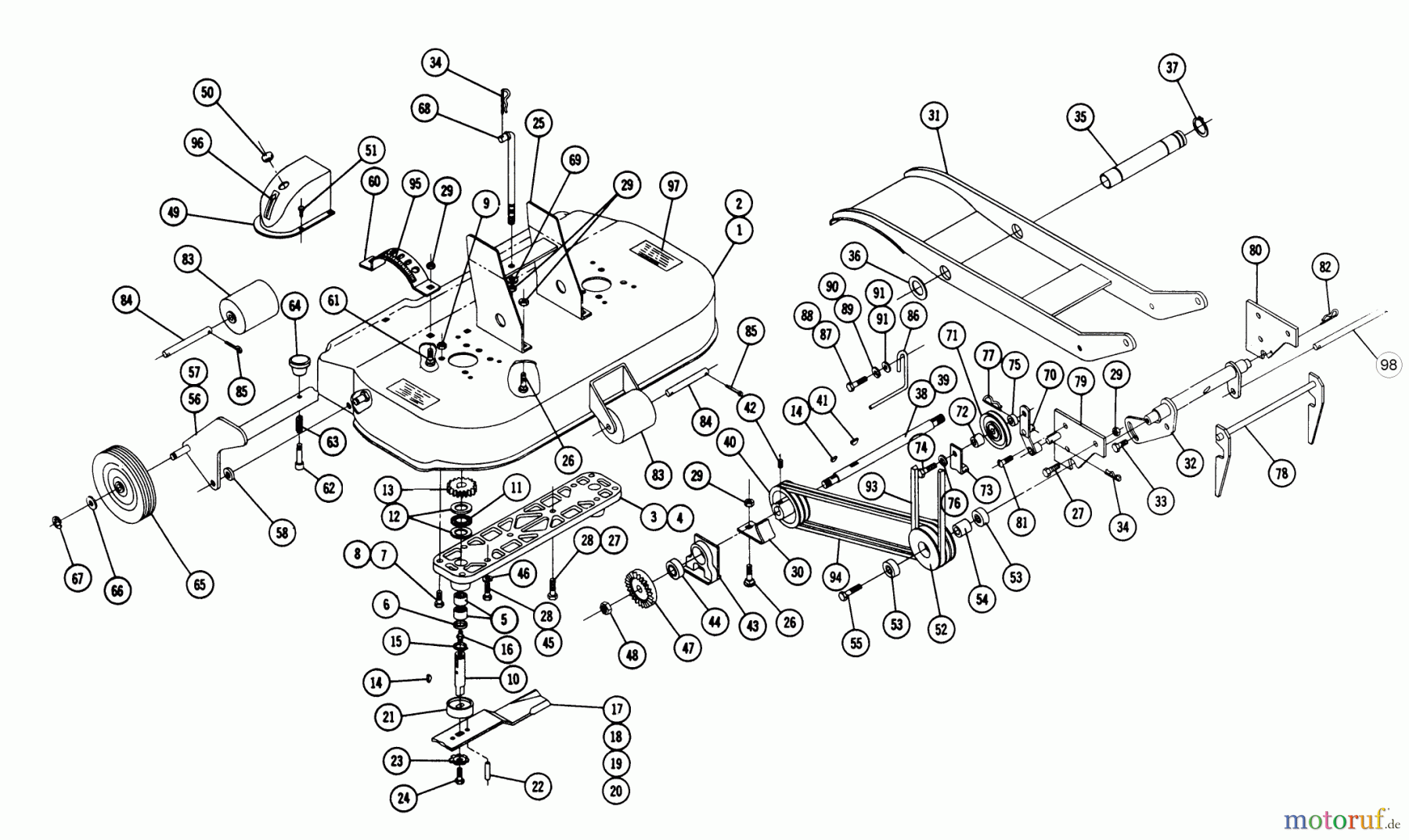 Toro Neu Mowers, Deck Assembly Only 7-1321 - Toro 42