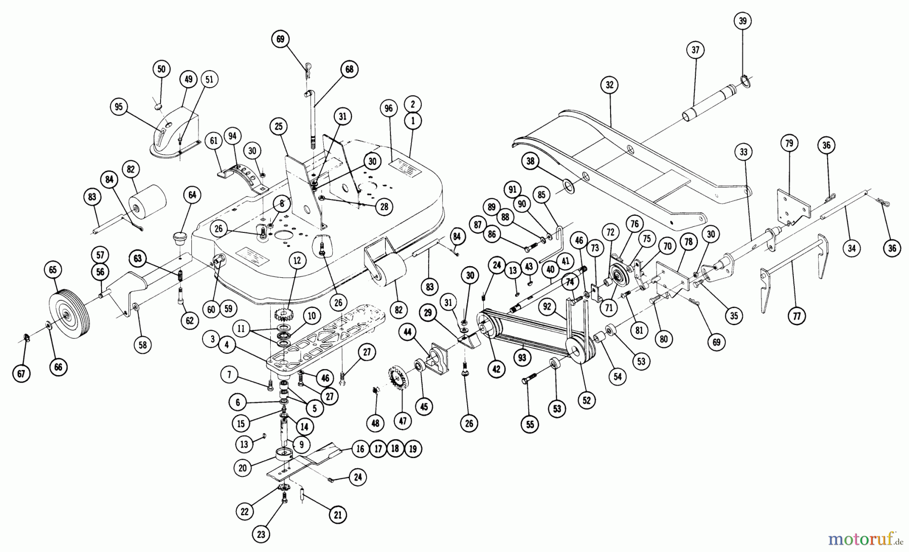 Toro Neu Mowers, Deck Assembly Only 5-2362 - Toro 36