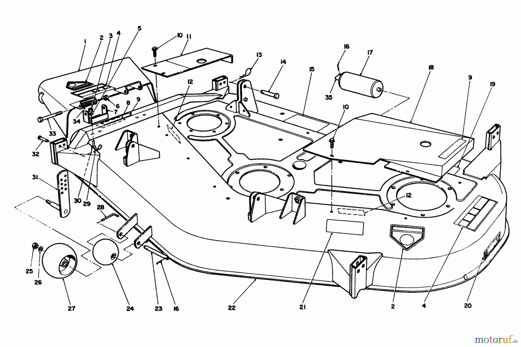 Toro Neu Mowers, Rear-Engine Rider 55620 - Toro HMR-1600, 1989 (9000001-9999999) 52