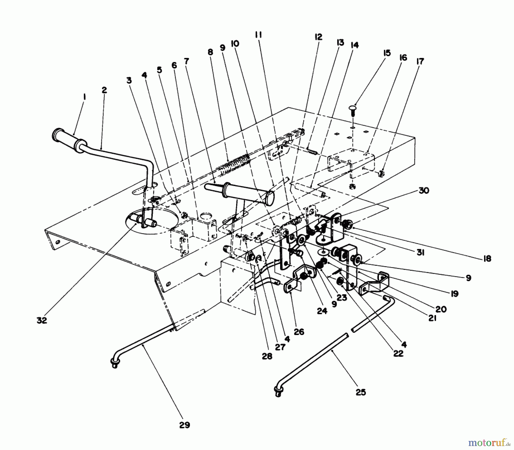 Toro Neu Mowers, Rear-Engine Rider 55620 - Toro HMR-1600, 1989 (9000001-9999999) BRAKE & CLUTCH PEDAL ASSEMBLY