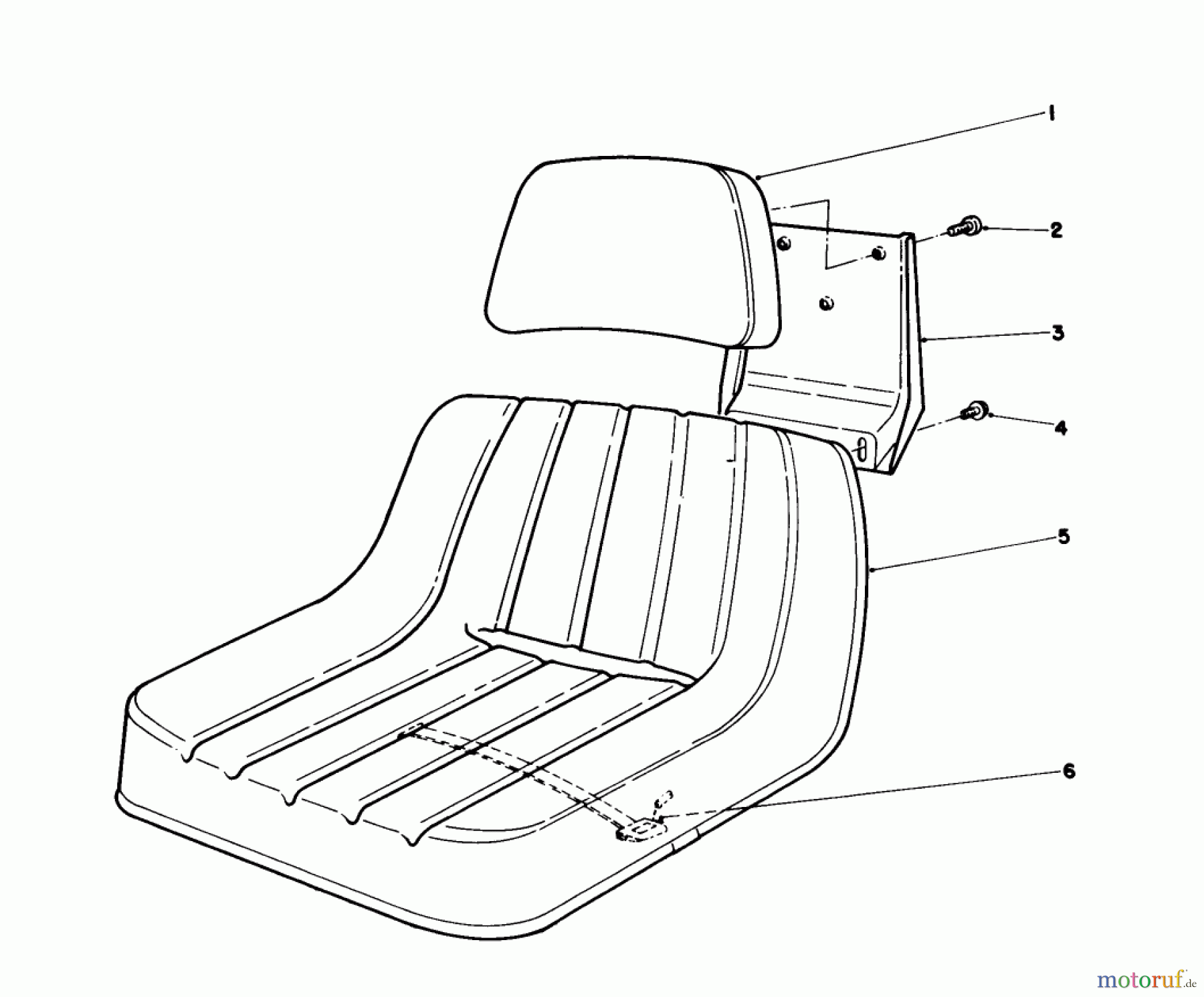 Toro Neu Mowers, Rear-Engine Rider 55620 - Toro HMR-1600, 1989 (9000001-9999999) DELUXE SEAT KIT NO. 68-3800 (OPTIONAL)