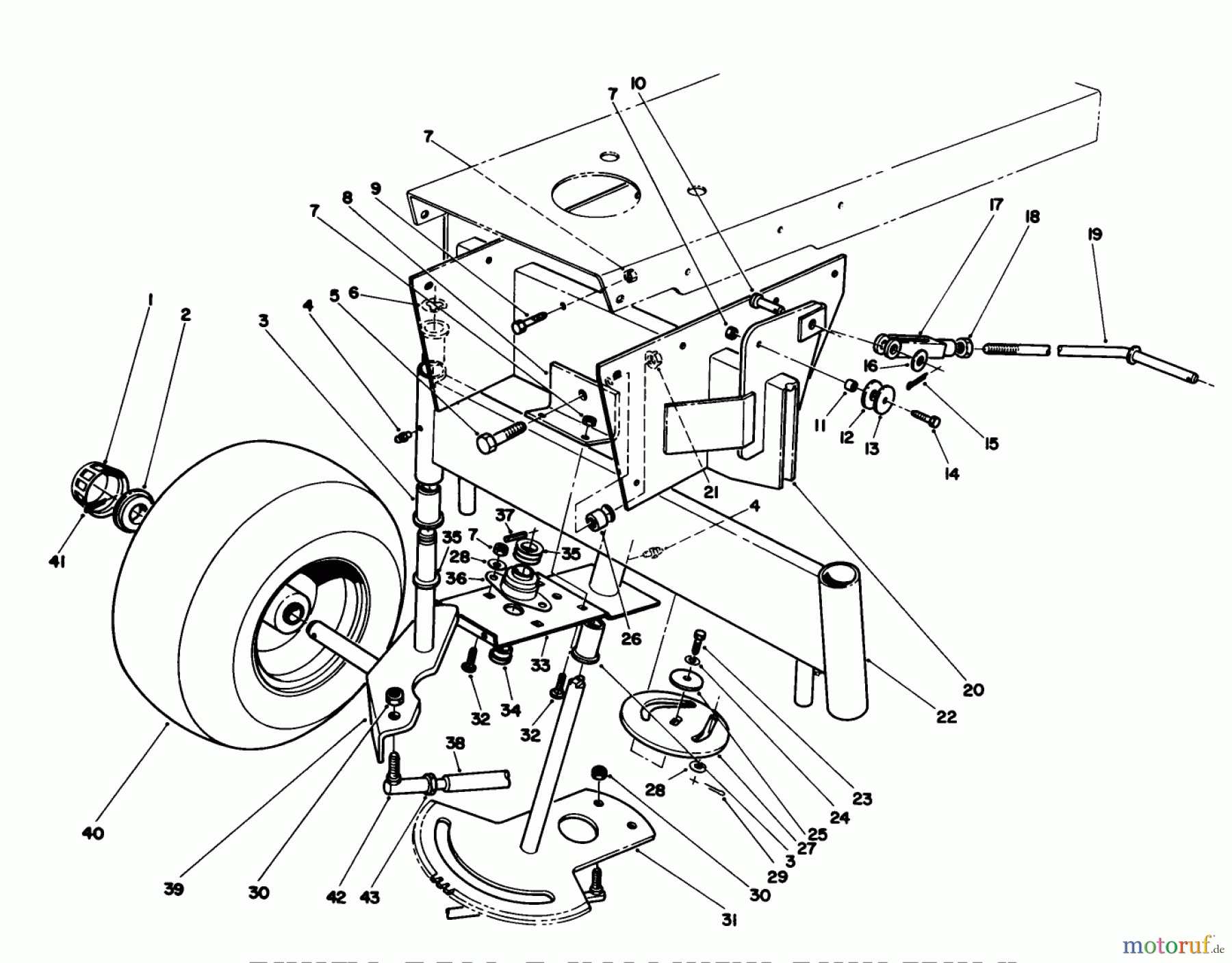 Toro Neu Mowers, Rear-Engine Rider 55620 - Toro HMR-1600, 1989 (9000001-9999999) FRONT AXLE & STEERING ASSEMBLY