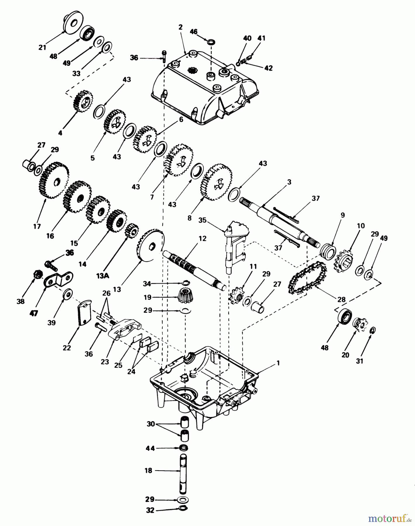 Toro Neu Mowers, Rear-Engine Rider 55620 - Toro HMR-1600, 1989 (9000001-9999999) PEERLESS TRANSMISSION MODEL NO. 700-030