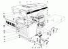 Toro 57025 - 25" Side Discharge Mower, 1972 (2000001-2999999) Ersatzteile HOOD AND ENGINE ASSEMBLY