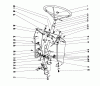 Toro 57025 - 25" Side Discharge Mower, 1972 (2000001-2999999) Ersatzteile STEERING AND DASH ASSEMBLY