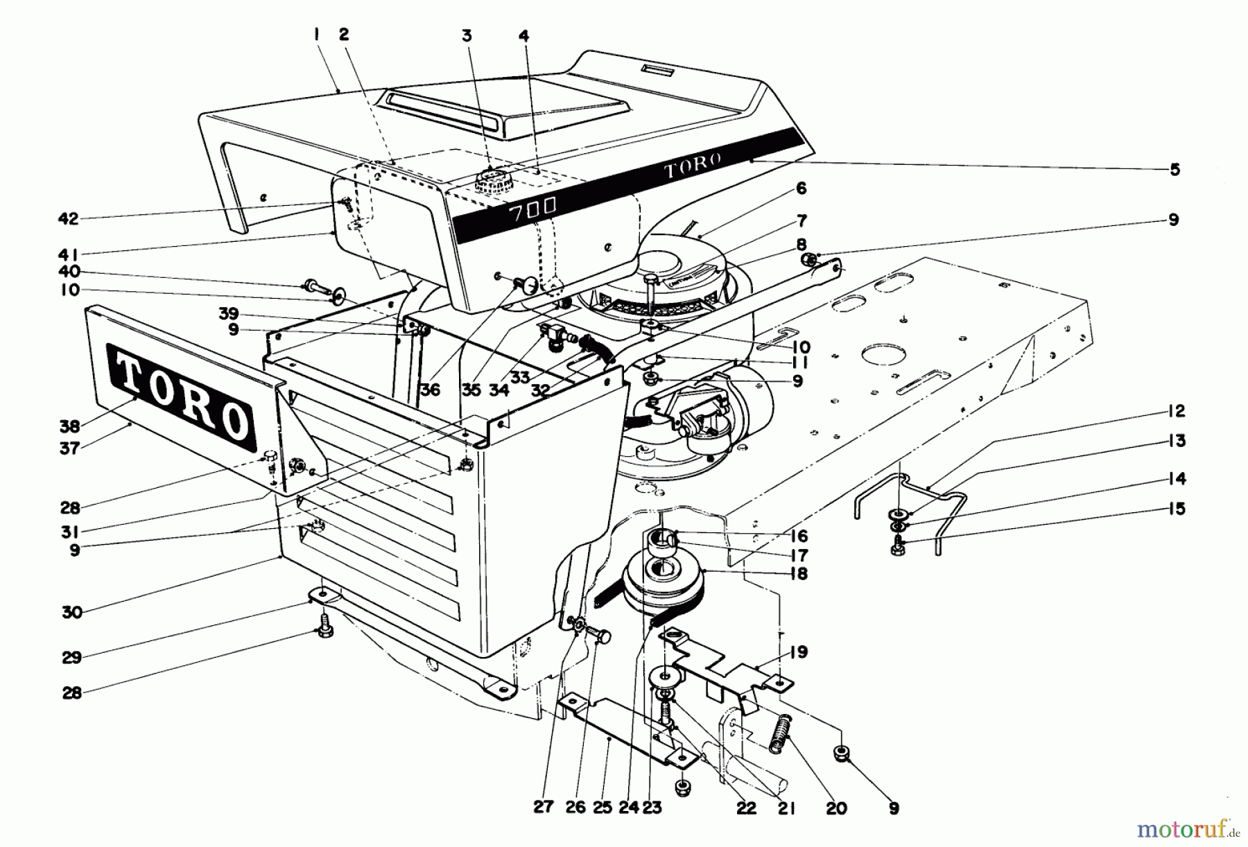Toro Neu Mowers, Deck Assembly Only 57241 - Toro 32