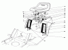 Toro 57358 - 44" Side Discharge Mower, 1987 (7000001-7999999) Ersatzteile REAR BODY & SEAT ASSEMBLY