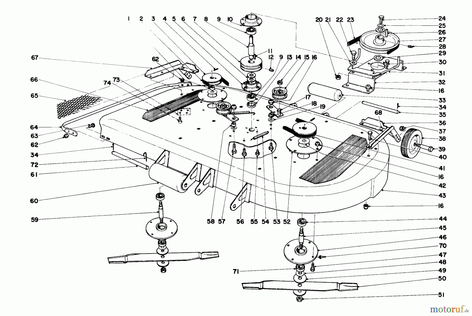 Toro Neu Mowers, Deck Assembly Only 59004 - Toro 42