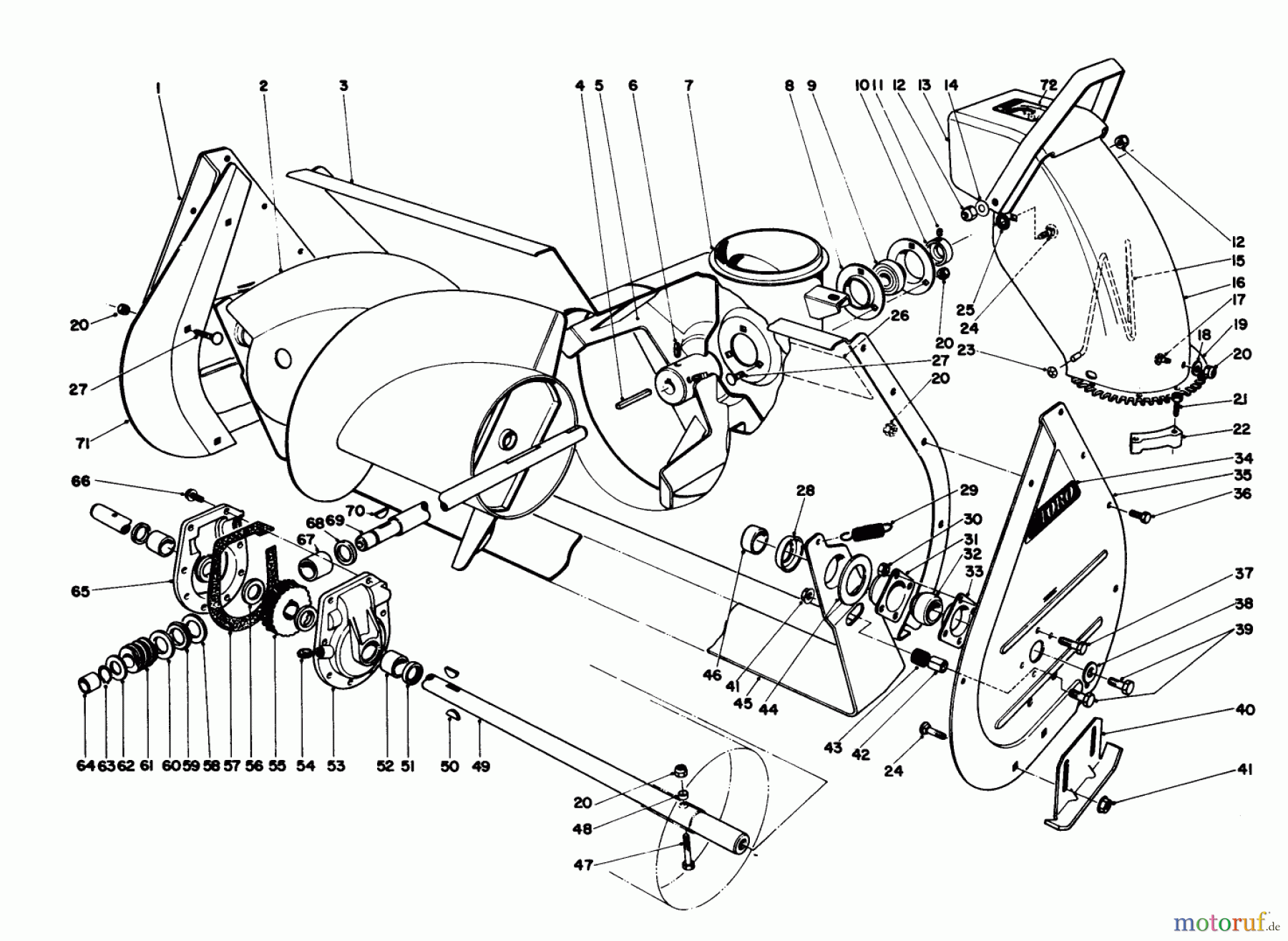 Toro Neu Mowers, Deck Assembly Only 59147 - Toro 38