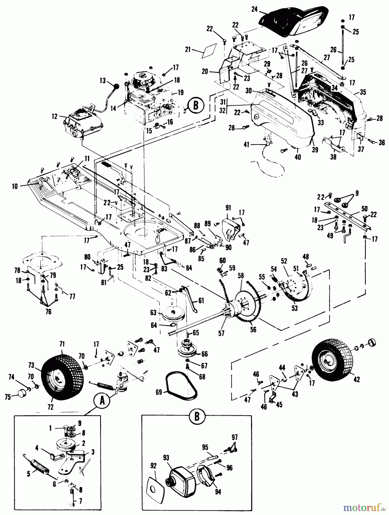  Toro Neu Mowers, Rear-Engine Rider 63-05BF01 (A-60) - Toro A-60 26