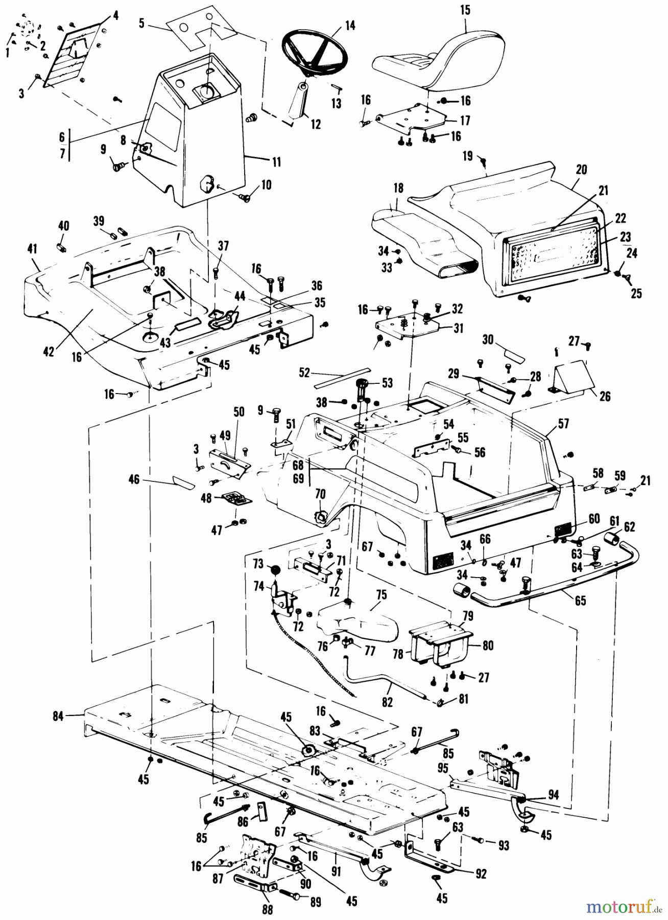 Toro Neu Mowers, Rear-Engine Rider 63-08BP01 (A-70) - Toro A-70 30