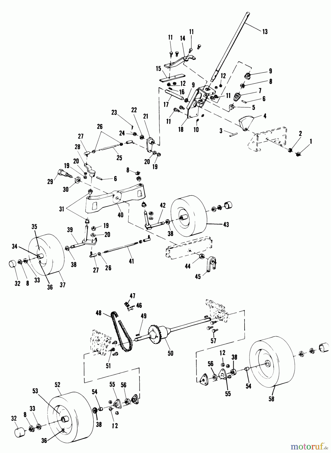Toro Neu Mowers, Rear-Engine Rider 63-08BP01 (A-70) - Toro A-70 30