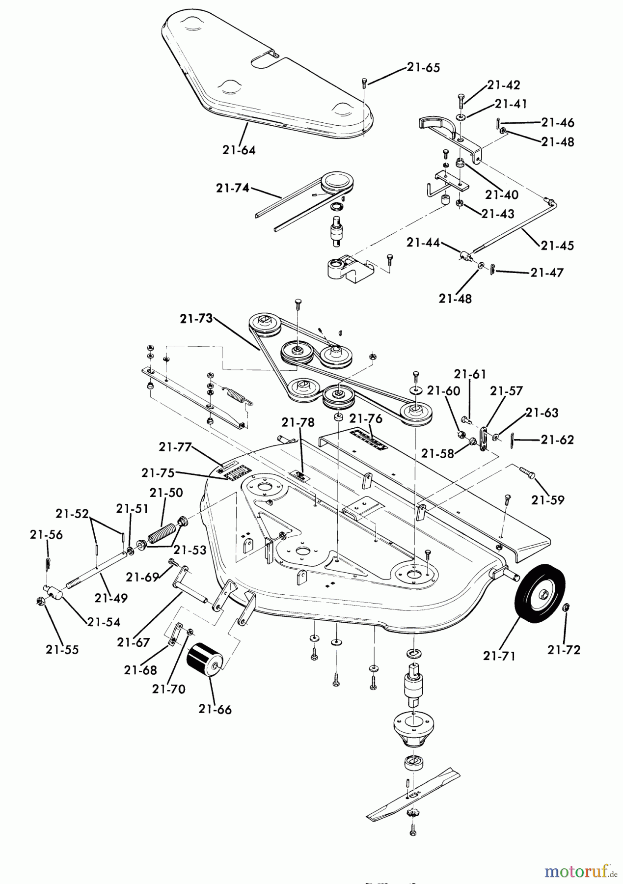 Toro Neu Mowers, Deck Assembly Only 65-36MR02 - Toro 36