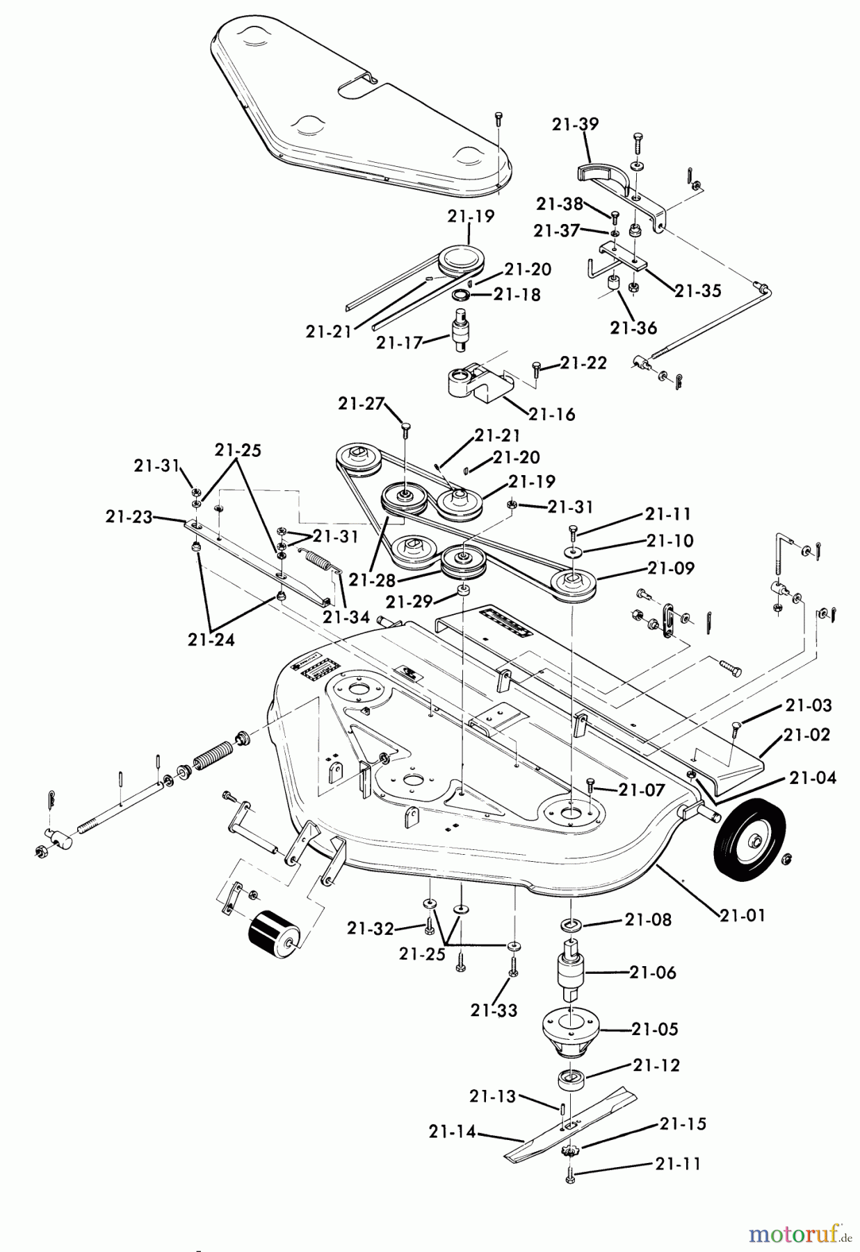 Toro Neu Mowers, Deck Assembly Only 65-36MR03 - Toro 36