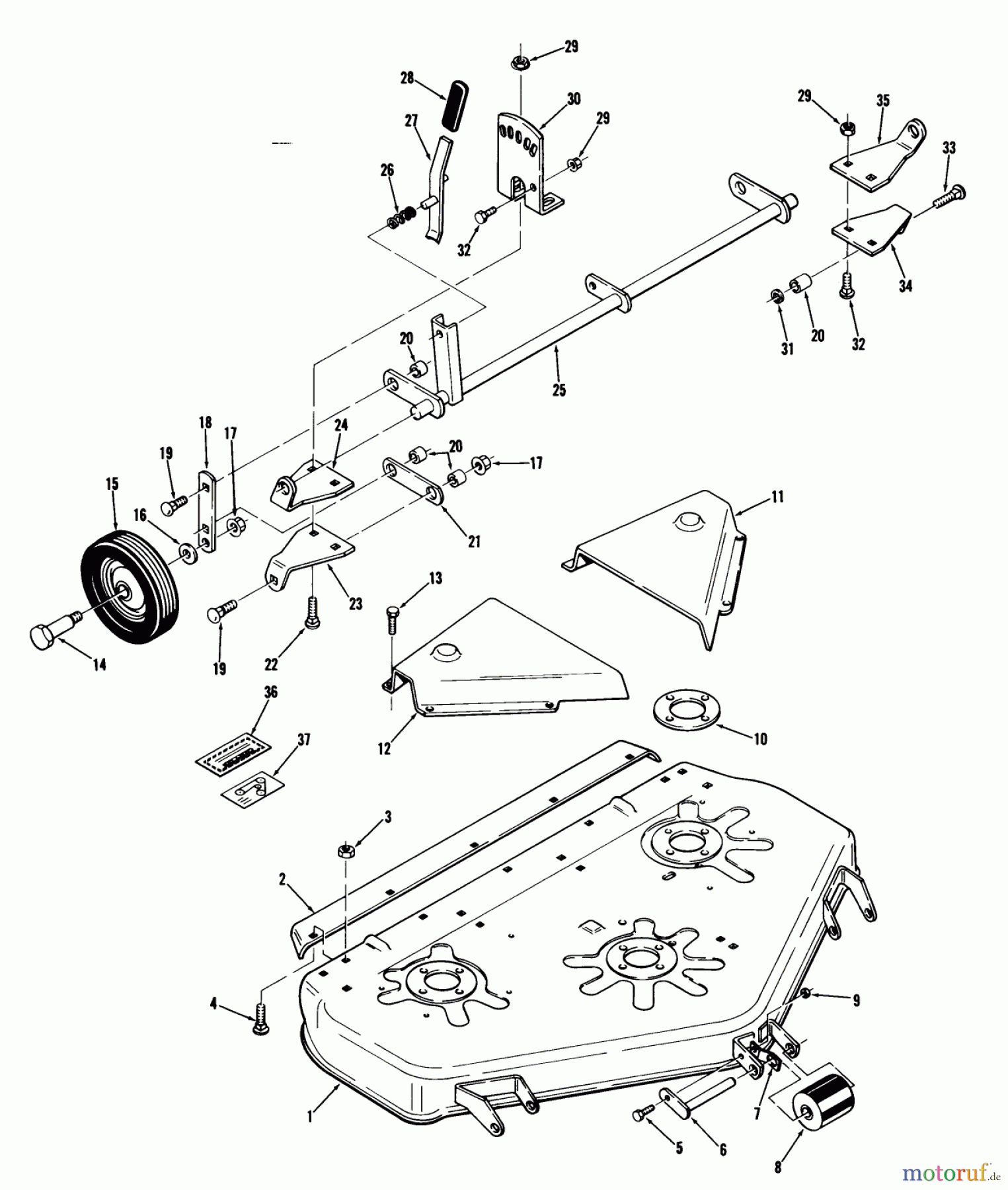 Toro Neu Mowers, Deck Assembly Only 75-42MR02 - Toro 42