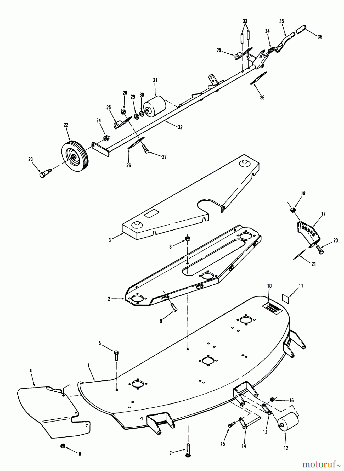 Toro Neu Mowers, Deck Assembly Only 75-42MS02 - Toro 42