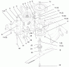Toro 78216 - 38" Side Discharge Mower, 260 Series Lawn and Garden Tractors, 1999 (9900001-9999999) Ersatzteile BLADE, SPINDLE, BELT AND IDLER PULLEY