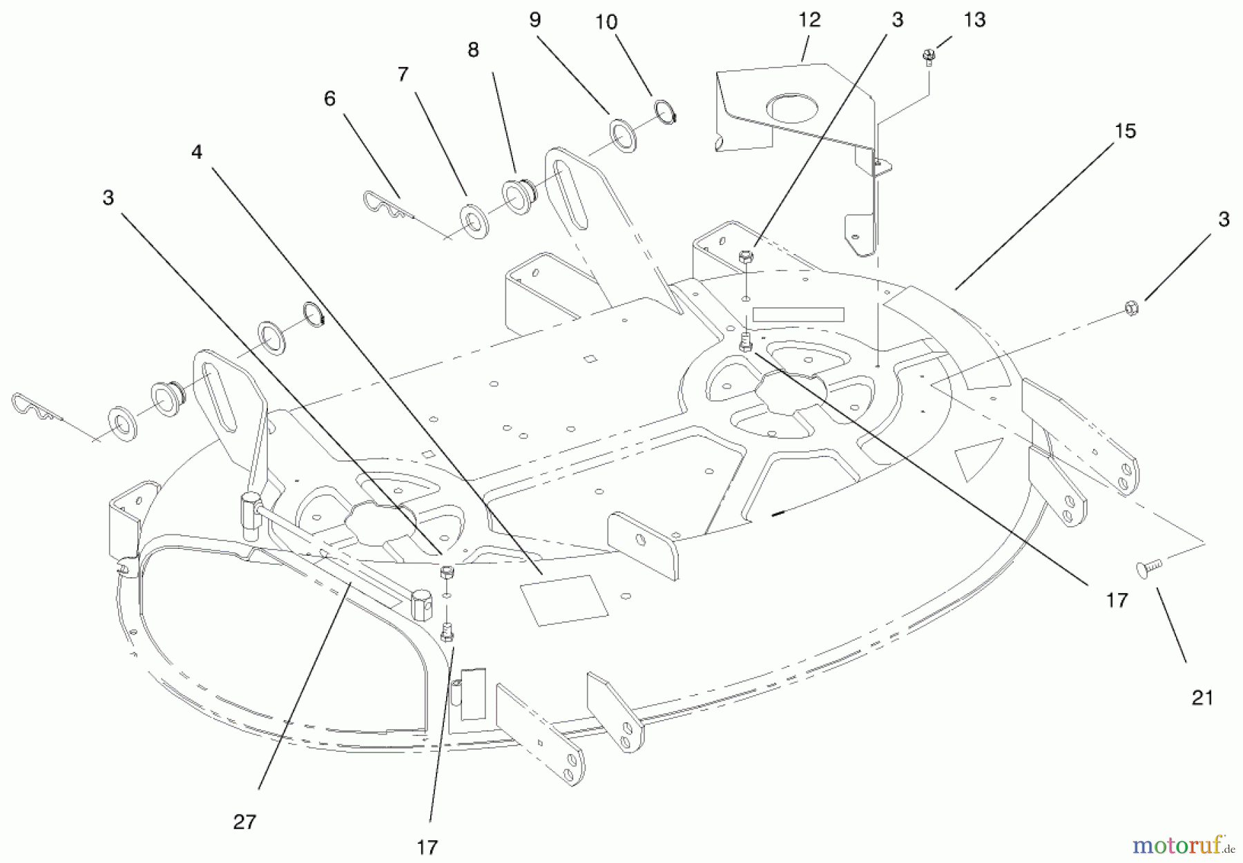 Toro Neu Mowers, Deck Assembly Only 78216 - Toro 38