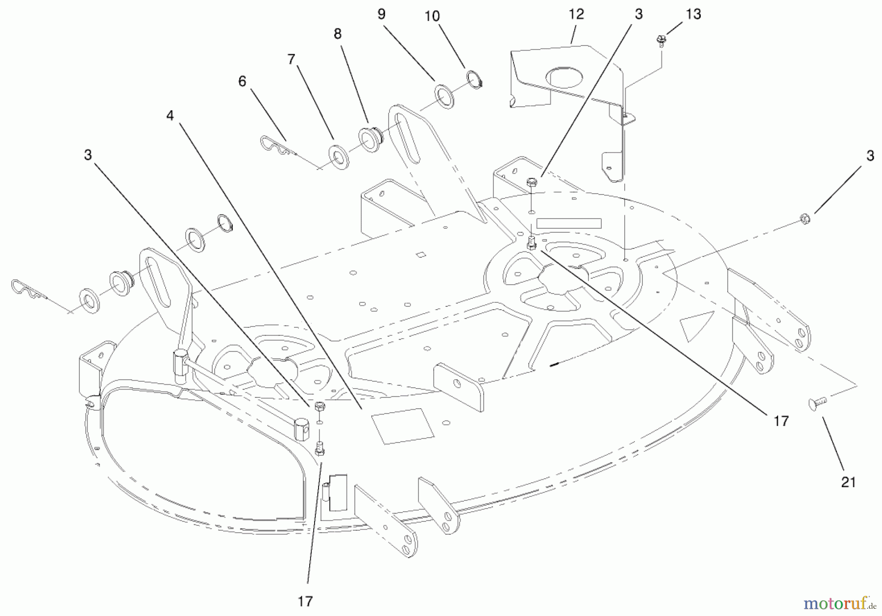 Toro Neu Mowers, Deck Assembly Only 78216 - Toro 38