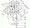 Toro 78226 - 38" Recycler Mower, 260 Series Yard Tractors, 1995 (5900001-5999999) Ersatzteile BLADE SPINDLE BELT AND IDLER PULLEY