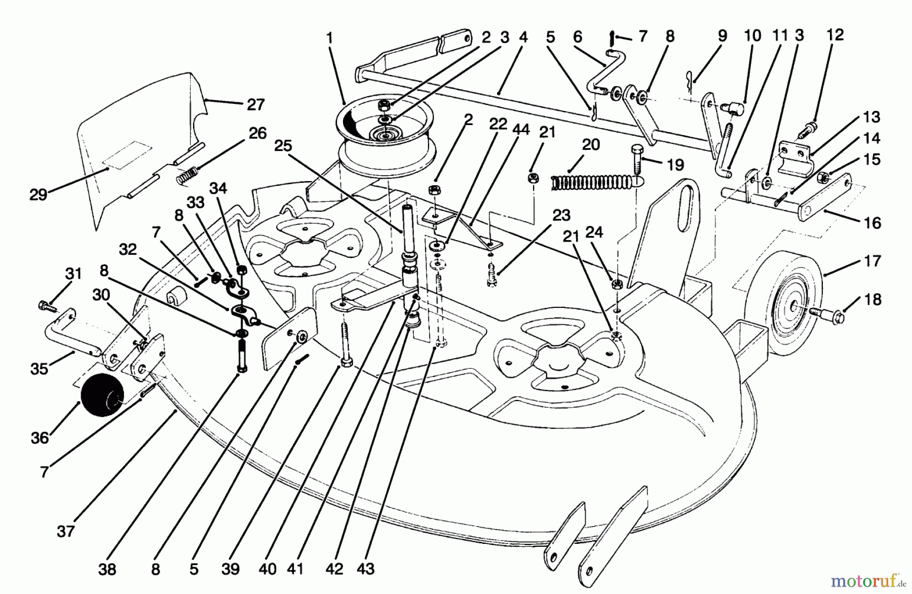 Toro Neu Mowers, Deck Assembly Only 78225 - Toro 38