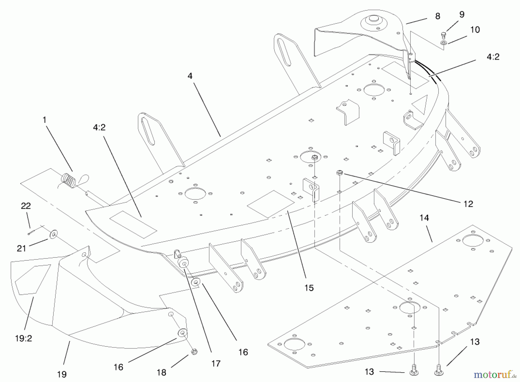 Toro Neu Mowers, Deck Assembly Only 78231 - Toro 42