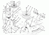 Toro 78231 - 42" Side Discharge Mower, 260 Series Yard Tractors, 1994 (4900001-4999999) Ersatzteile PULLEYS & IDLER ARM ASSEMBLY