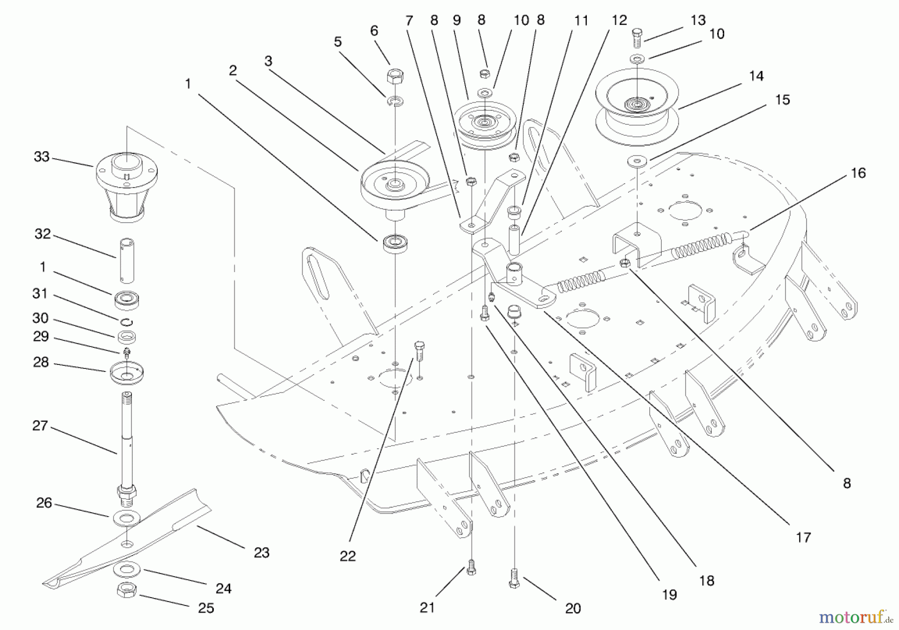 Toro Neu Mowers, Deck Assembly Only 78232 - Toro 42