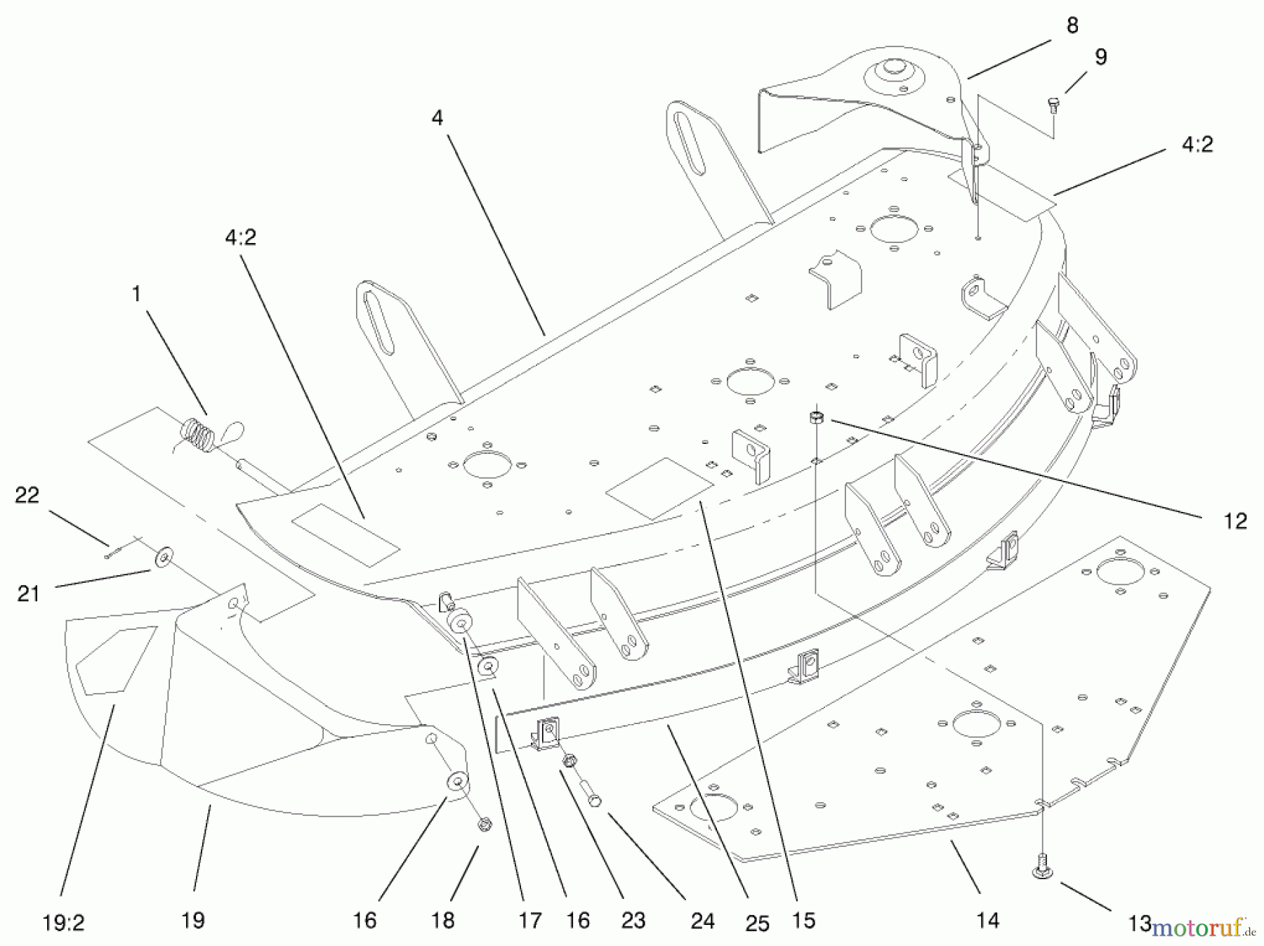 Toro Neu Mowers, Deck Assembly Only 78232 - Toro 42