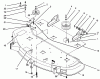 Toro 78260 - 48" Side Discharge Mower, 260 Series Yard Tractors, 1993 (3900001-3999999) Ersatzteile DECK & IDLER ASSEMBLY