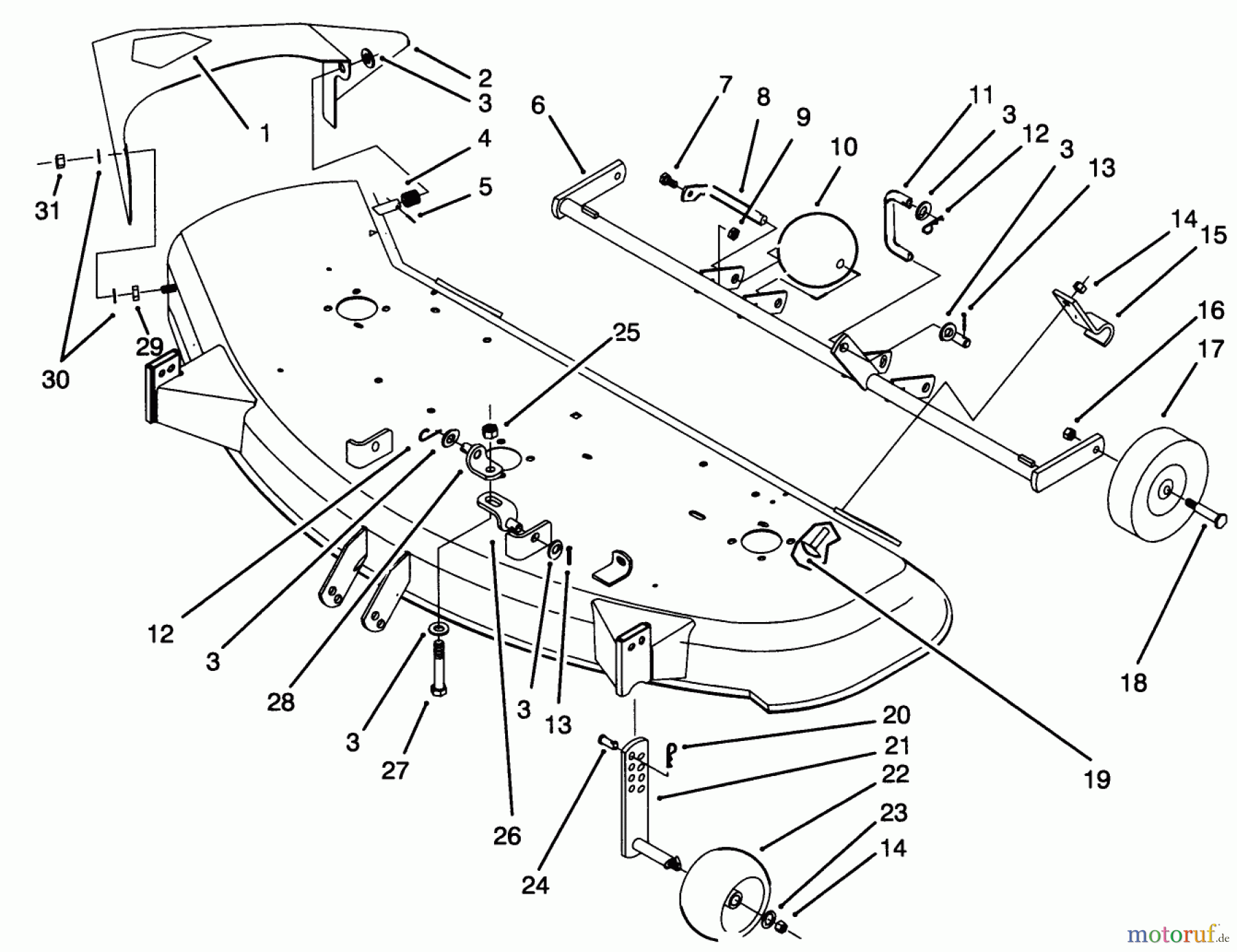  Toro Neu Mowers, Deck Assembly Only 78260 - Toro 48