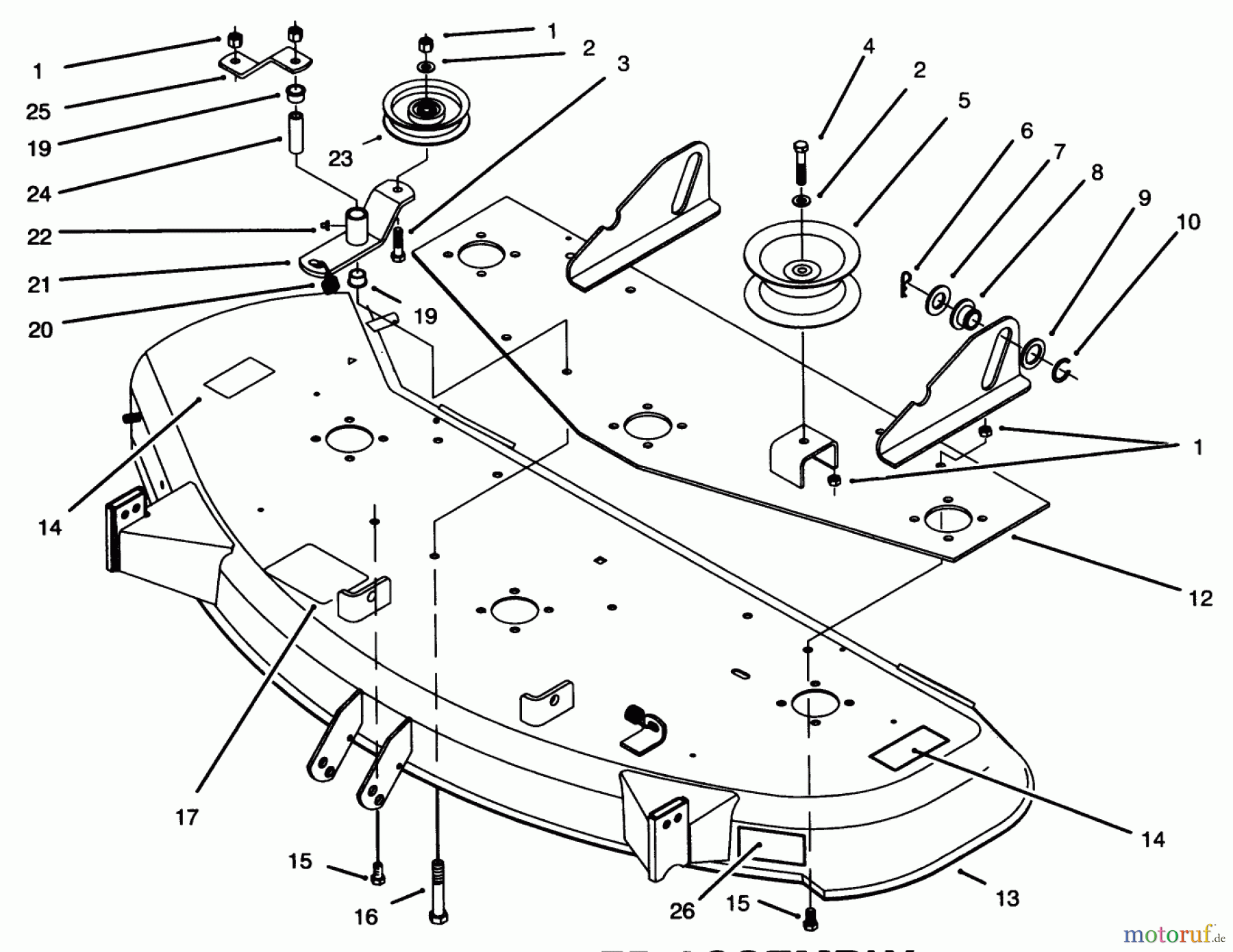 Toro Neu Mowers, Deck Assembly Only 78260 - Toro 48