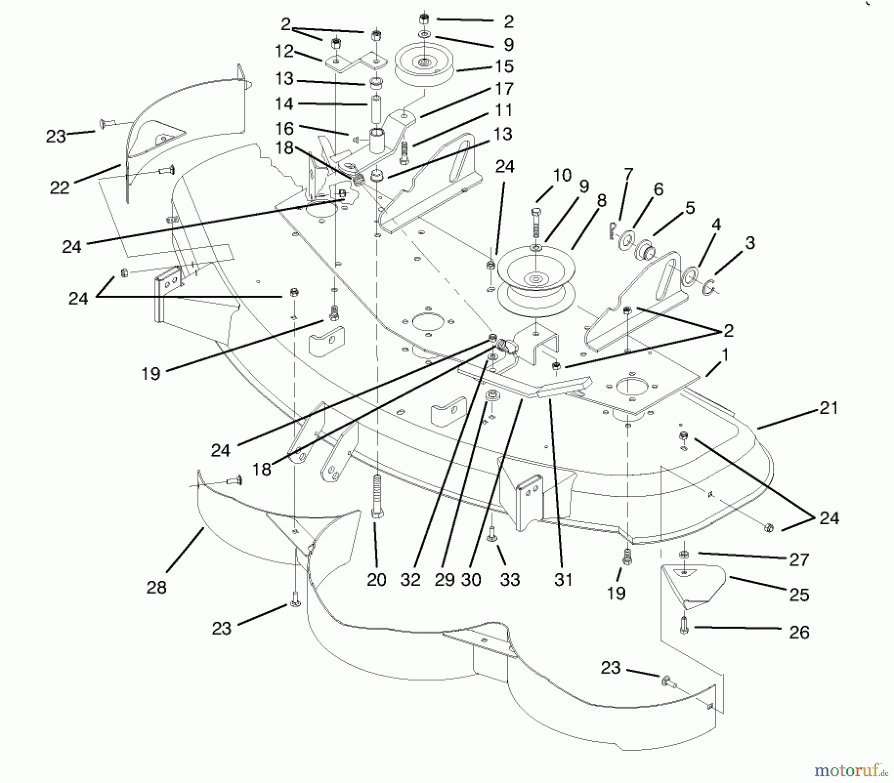 Toro Neu Mowers, Deck Assembly Only 78265 - Toro 48