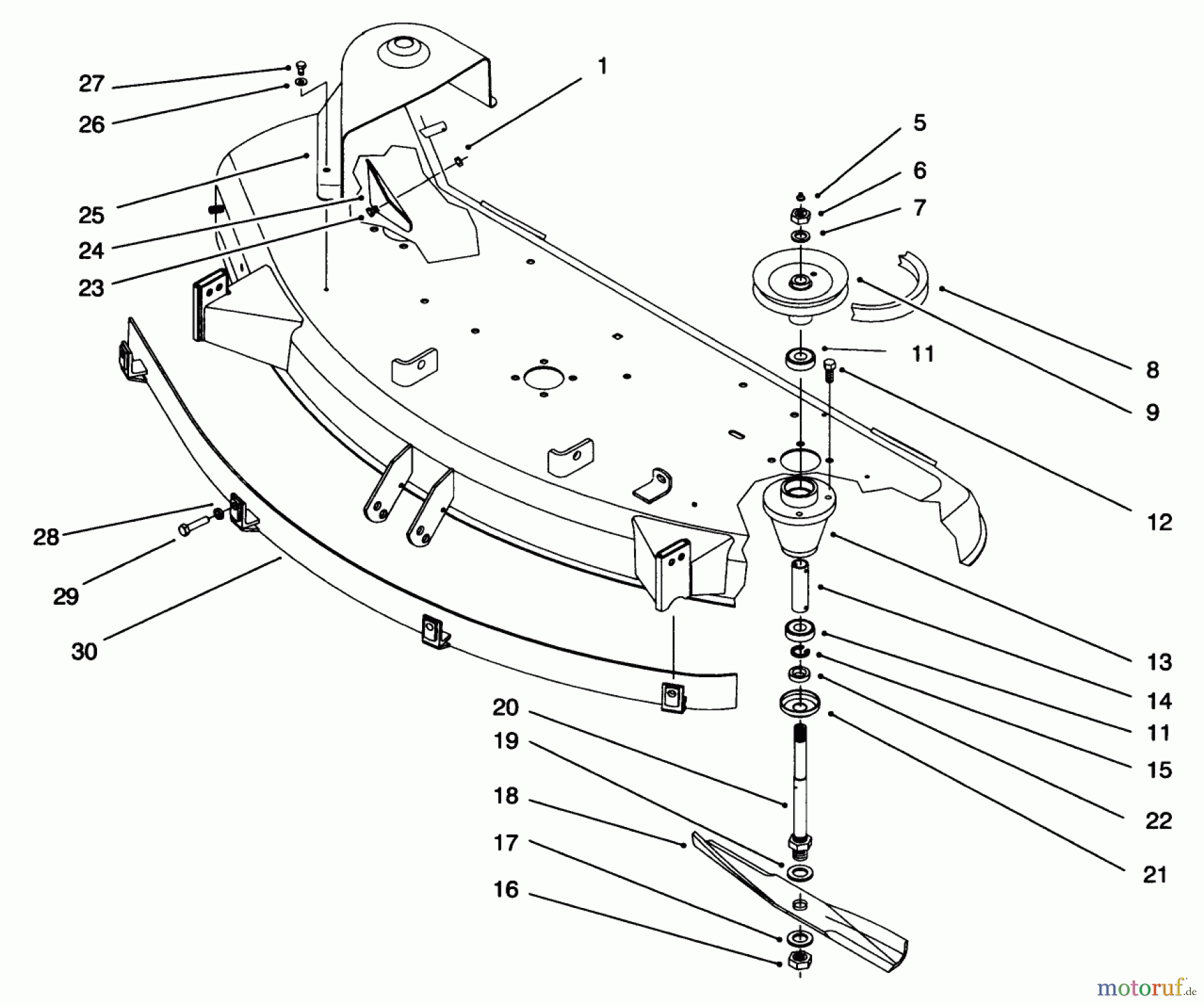 Toro Neu Mowers, Deck Assembly Only 78268 - Toro 48