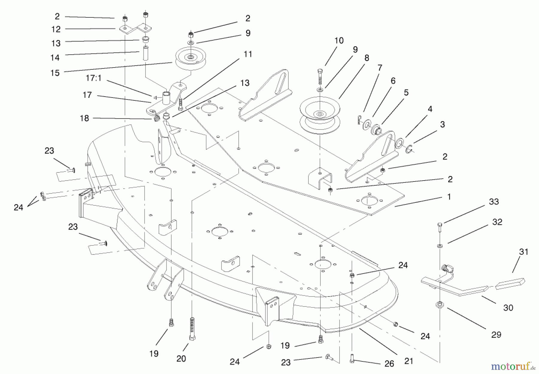 Toro Neu Mowers, Deck Assembly Only 78269 - Toro 48