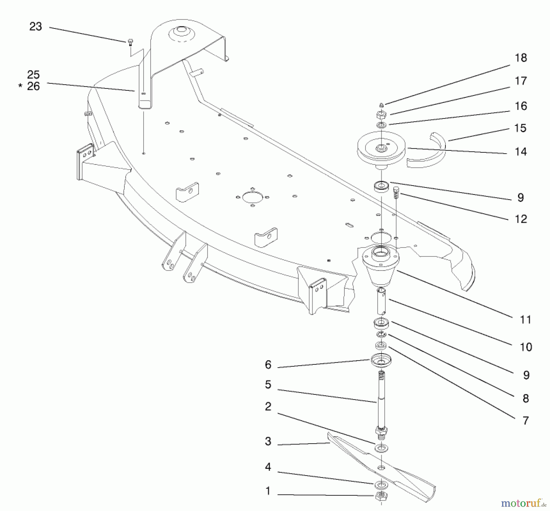 Toro Neu Mowers, Deck Assembly Only 78269 - Toro 48