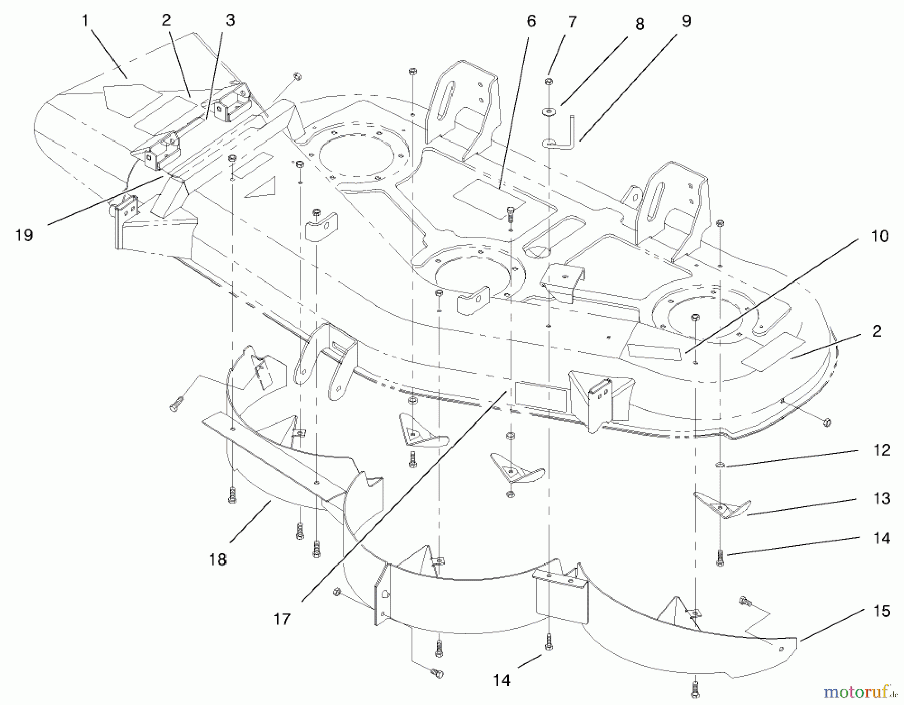 Toro Neu Mowers, Deck Assembly Only 78280 - Toro 52