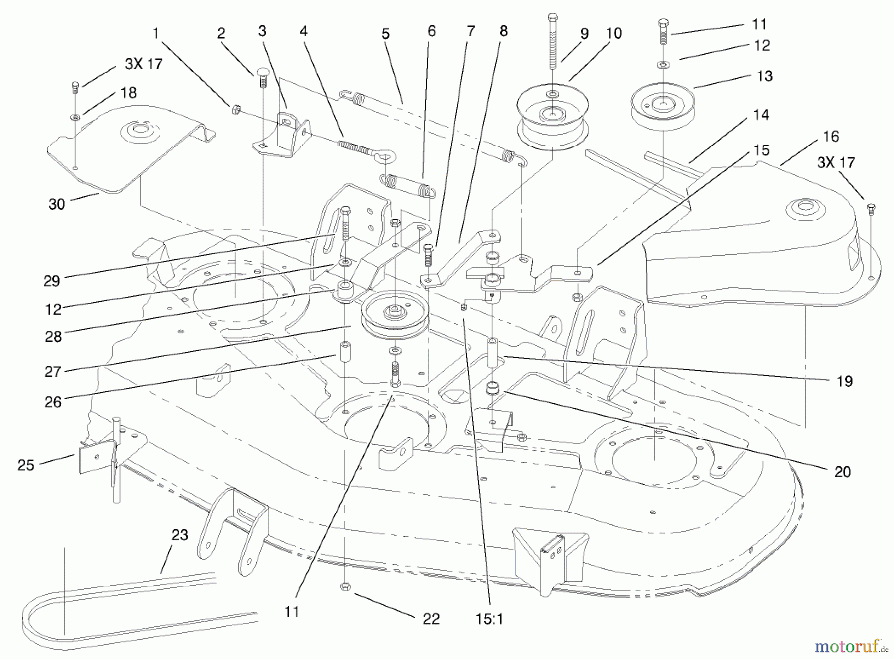 Toro Neu Mowers, Deck Assembly Only 78281 - Toro 52