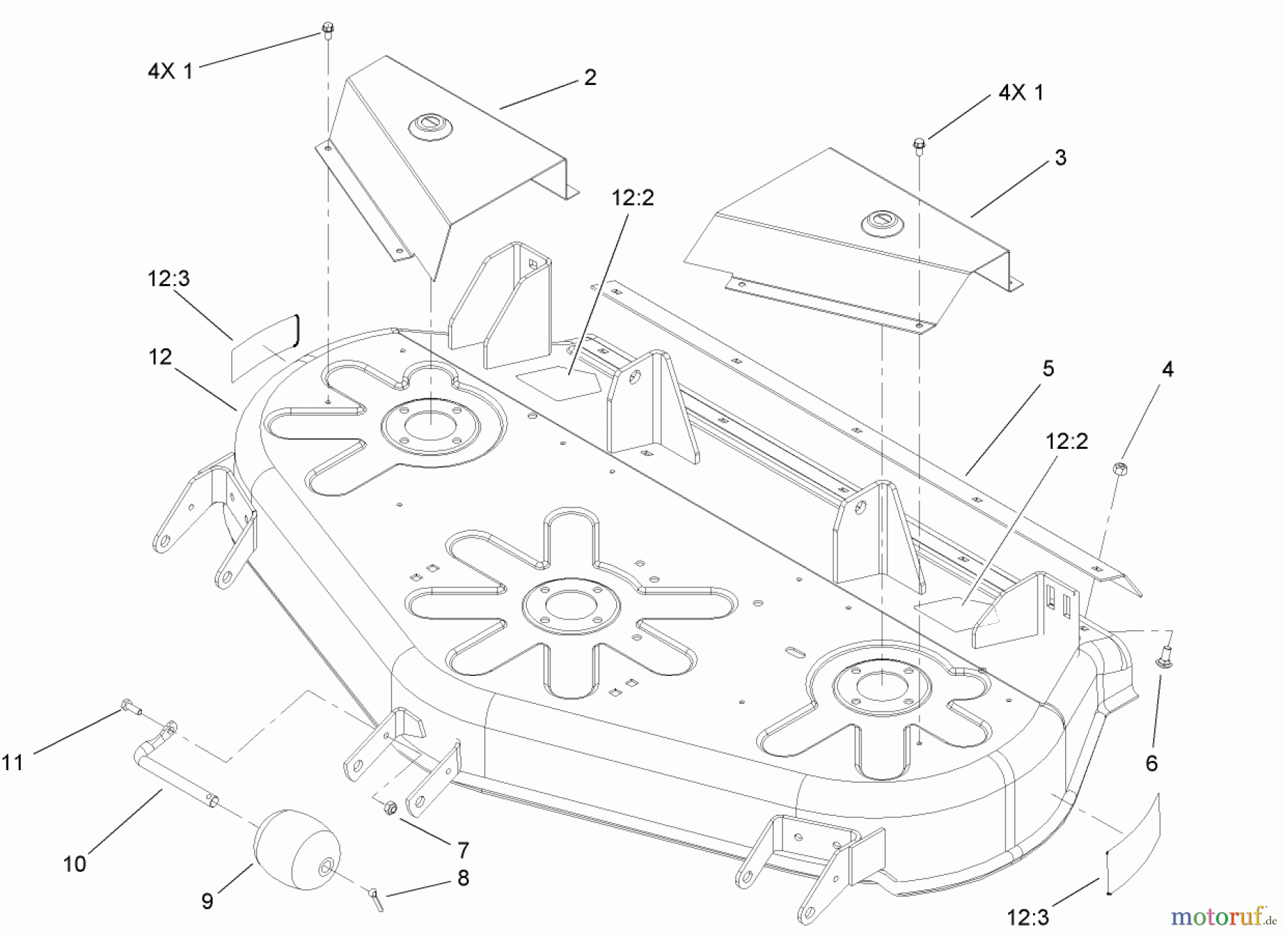 Toro Neu Mowers, Deck Assembly Only 78291 - Toro 42