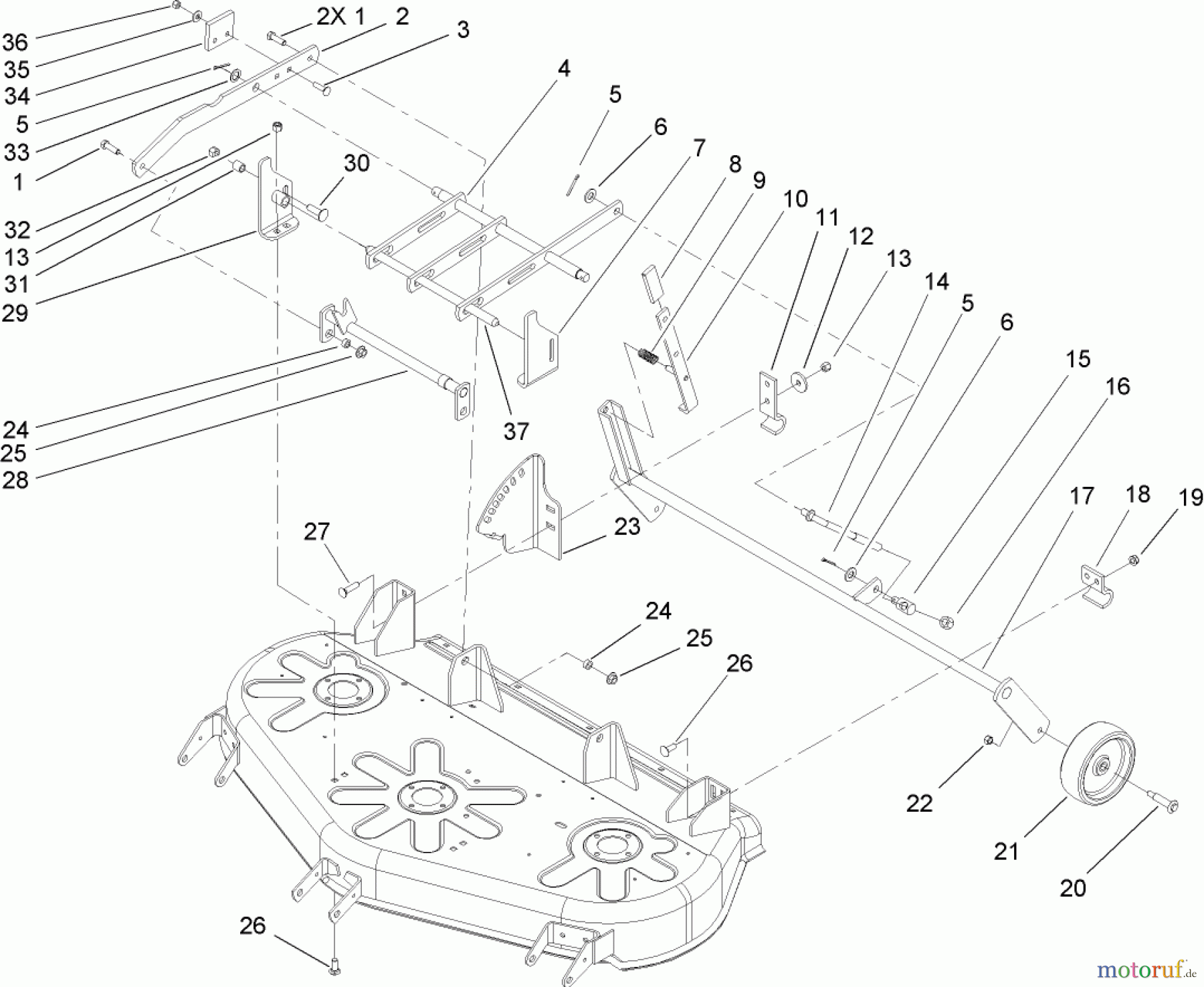 Toro Neu Mowers, Deck Assembly Only 78291 - Toro 42
