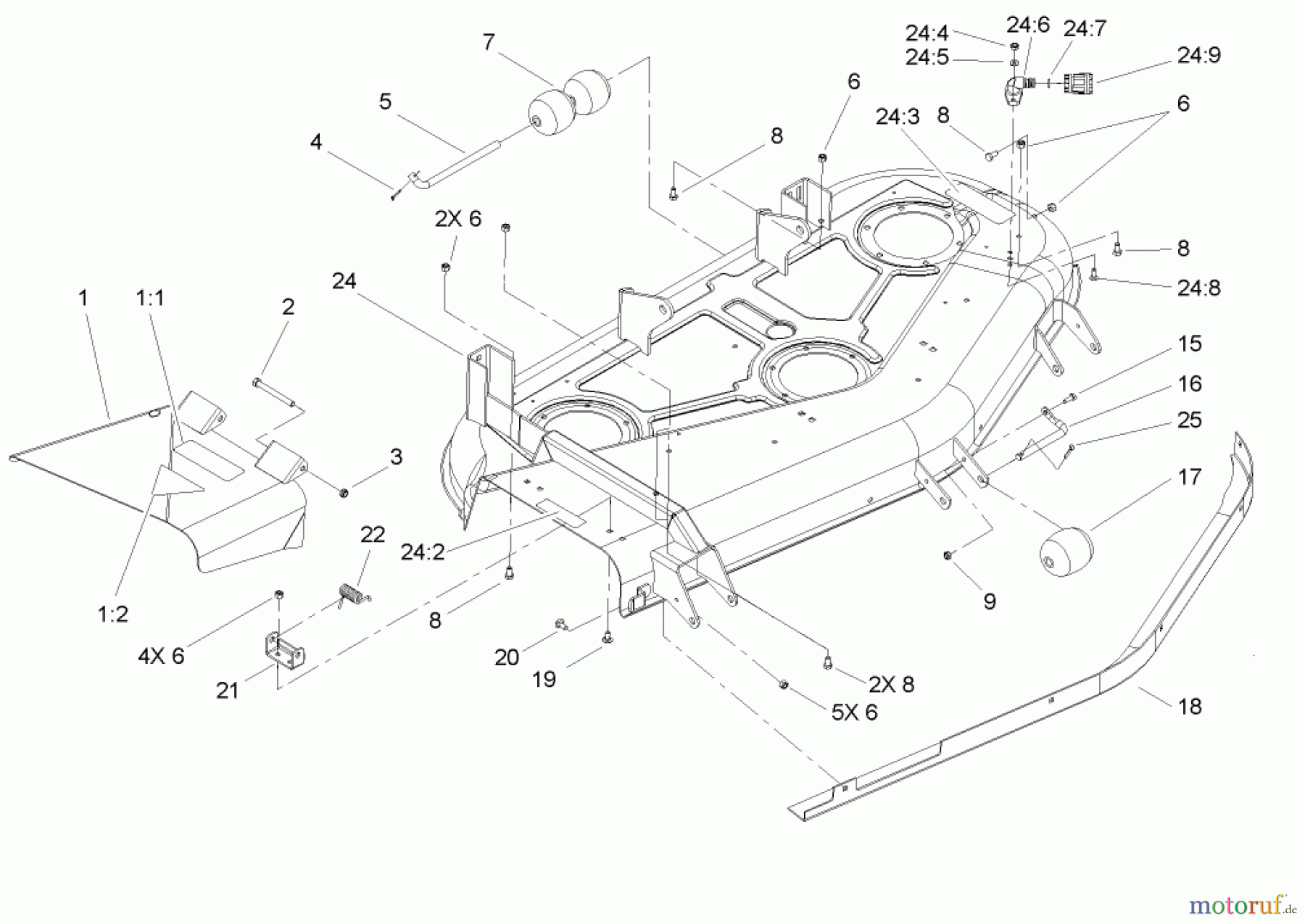 Toro Neu Mowers, Deck Assembly Only 78294 - Toro 52