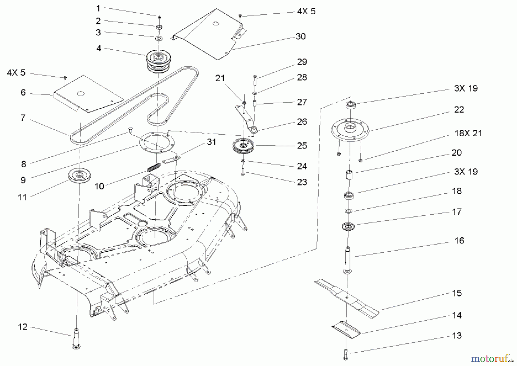 Toro Neu Mowers, Deck Assembly Only 78294 - Toro 52